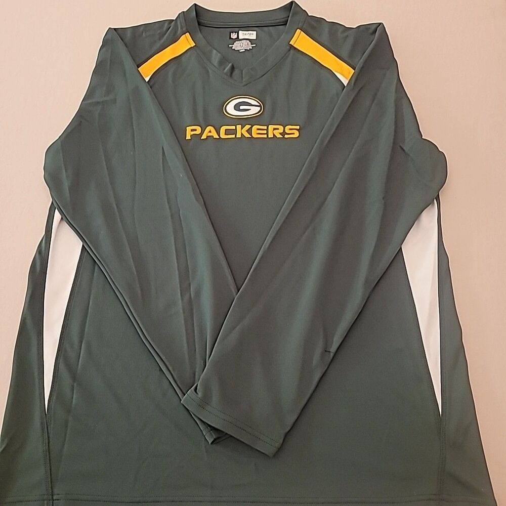NFL Team Apparel Green Bay Packers Long Sleeve Embroidered Mens Size Large